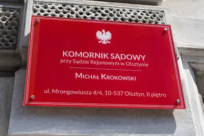 KOMORNIK SĄDOWY przy Sądzie Rejonowym w Olsztynie Michał Krokowski
